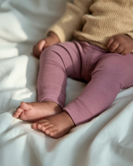 Woolen Baby children's trousers - Merino wool - Lavender Mist
