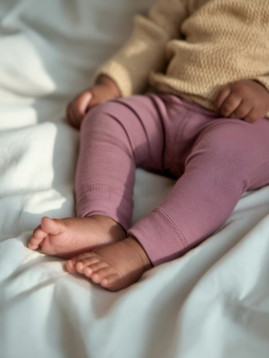 Woolen Baby children's trousers - Merino wool - Lavender Mist
