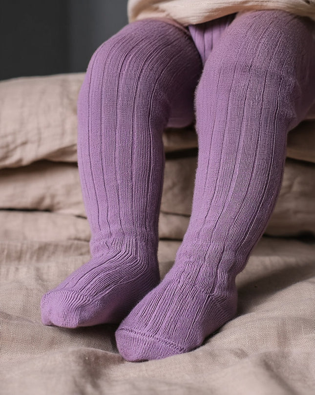 Wollen baby- kindermaillot gebreid - Merinowol - Orchid