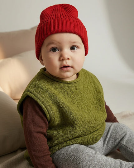 Babymütze aus Merinowolle – Lava