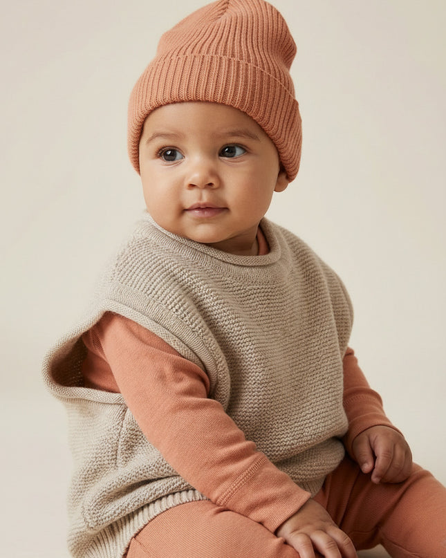 Merinowol Baby Muts - Peach Fuzz