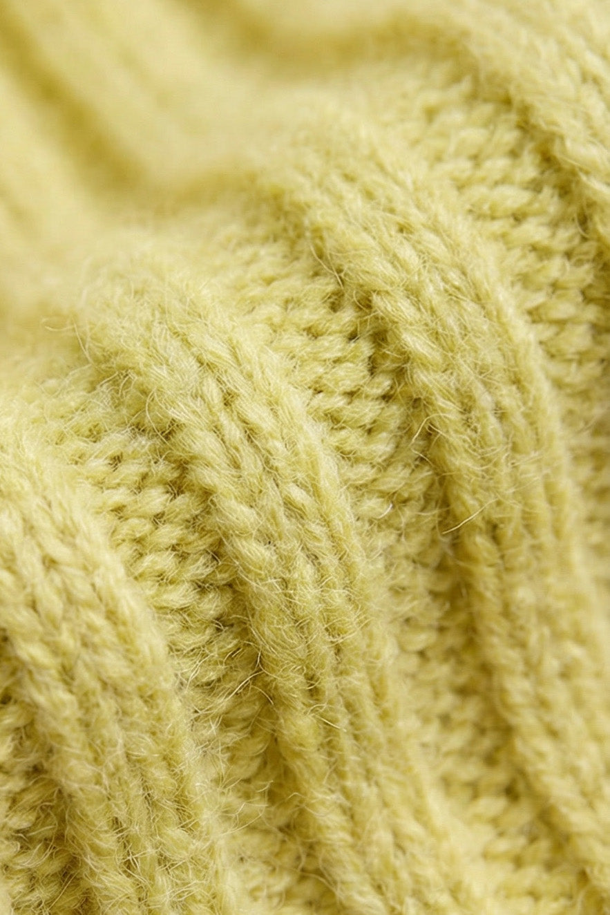 Merinowol Gebreide Baby Muts - Lemonade
