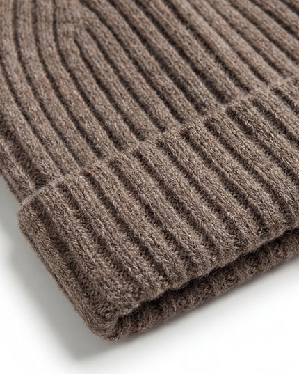 Merinowol Gebreide Baby Muts - Macchiato