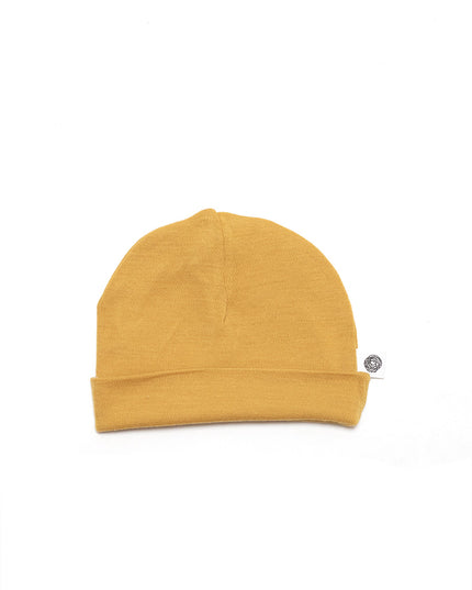 Wollen baby muts - Merinowol - Harvest Gold