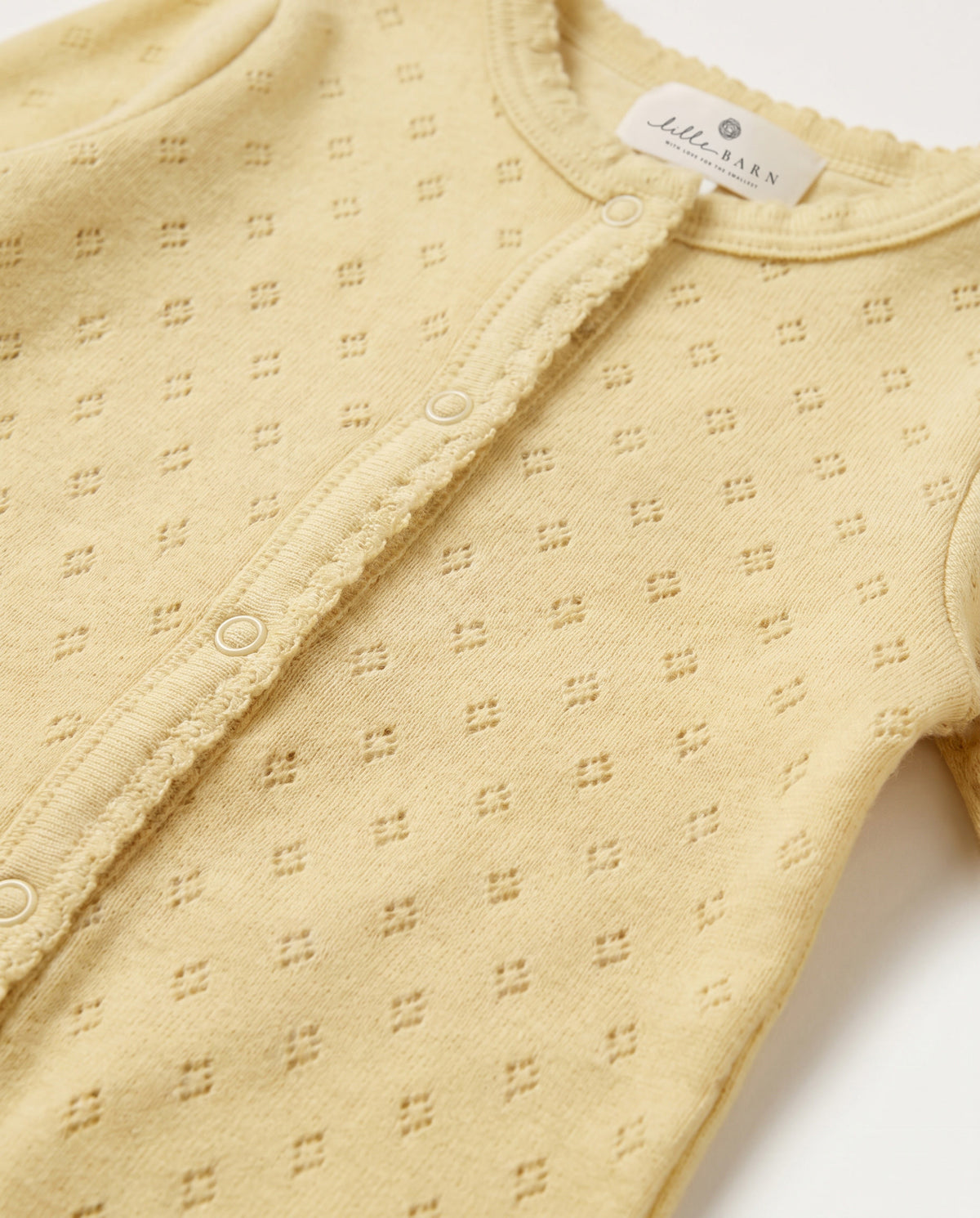 Uld heldragt i pointelle - merinould - Dusty Yellow