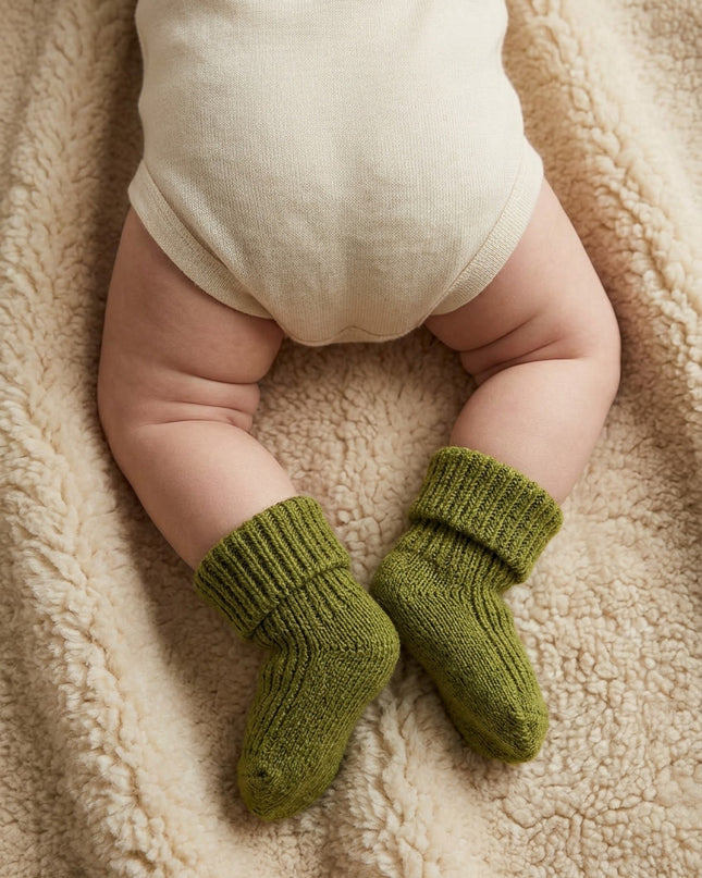 Wollen Baby Sokjes - Pickle