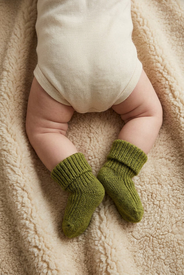 Wollen Baby Sokjes - Pickle