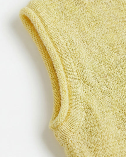 Merinowol gebreide baby spencer - Lemonade