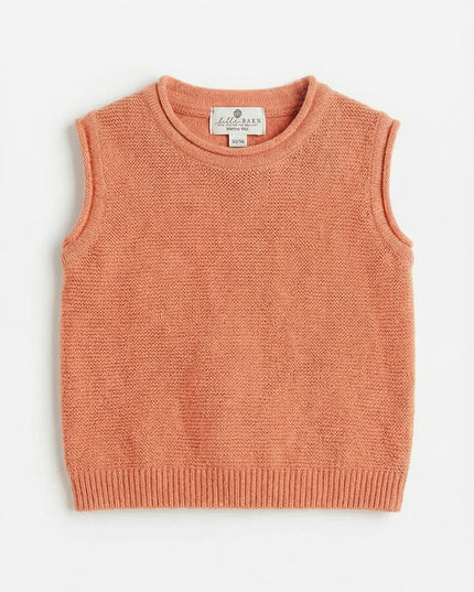 Merinowol gebreide baby spencer - Peach Fuzz