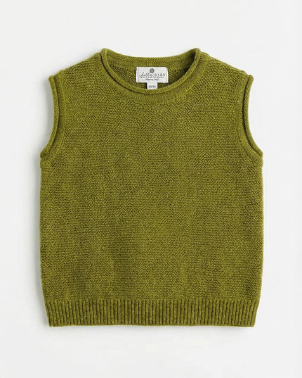 Merinowol gebreide baby spencer - Pickle