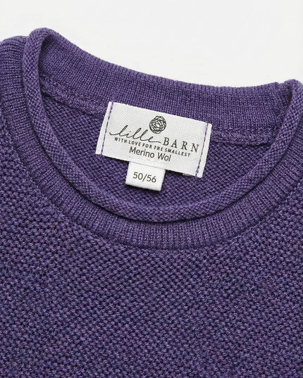 Merinowol gebreide baby spencer - Violet