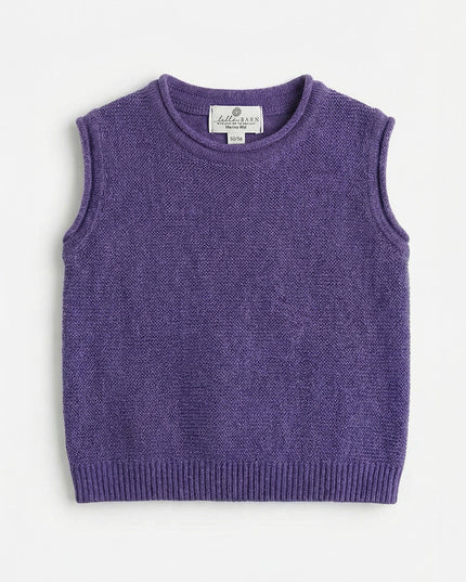 Merinowol gebreide baby spencer - Violet