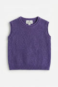Merinowol gebreide baby spencer - Violet