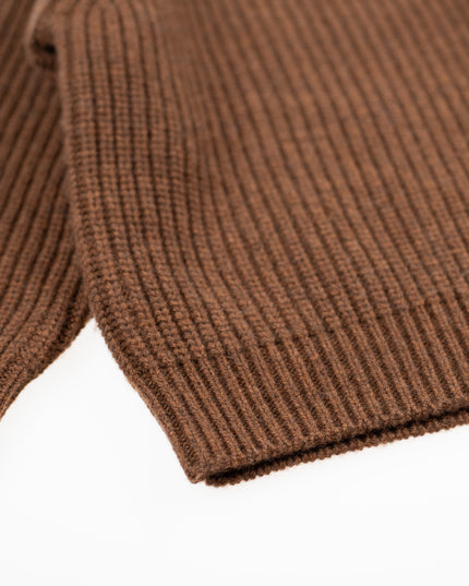 Gebreid Wollen Babytruitje - Merinowol - Brunette