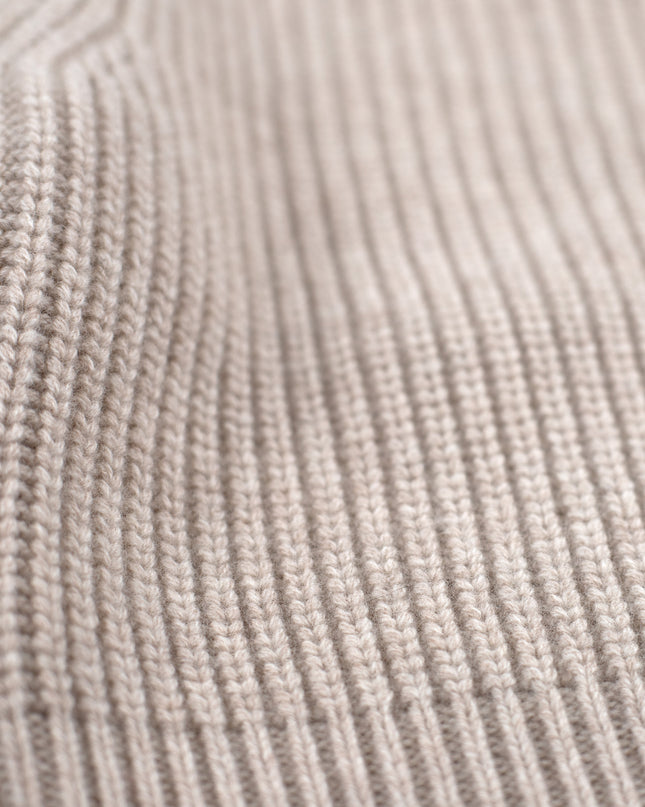 Gebreid Wollen Babytruitje - Merinowol - Garlic