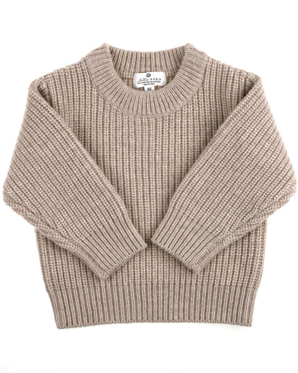 Gebreid Wollen Babytruitje - Merinowol - Garlic