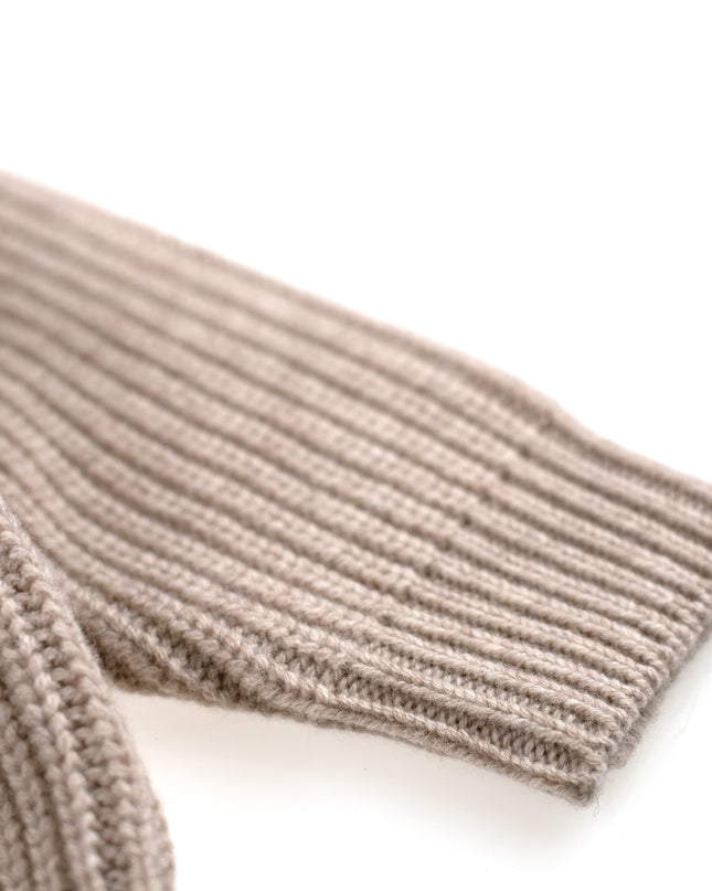 Gebreid Wollen Babytruitje - Merinowol - Garlic