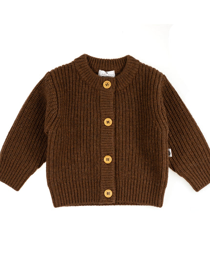 Gebreid Wollen Baby Vestje - Merinowol - Brunette