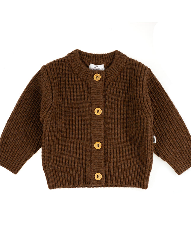 Gebreid Wollen Baby Vestje - Merinowol - Brunette