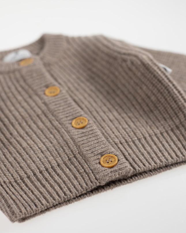 Gebreid Wollen Baby Vestje - Merinowol - Cobble