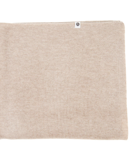 Wool Baby Blanket / Children's Blanket Knitted - Merino Wool - Garlic
