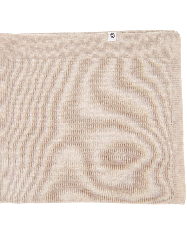 Wollen Babydeken / Kinderdeken Gebreid - Merinowol - Garlic