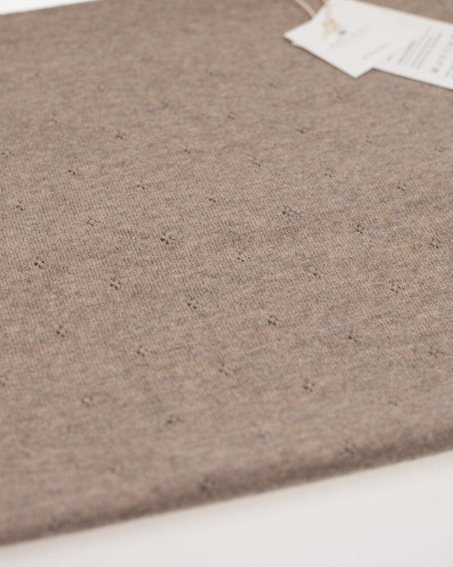 Wollen Babydeken / Kinderdeken  / Wikkeldeken - Pointelle Gebreid  - Merinowol - Cobble