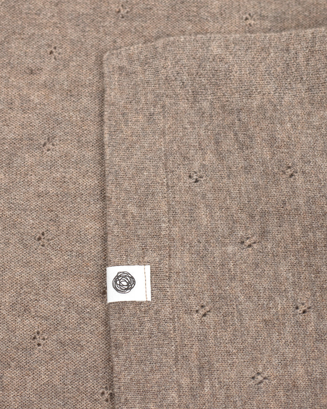 Wollen Babydeken / Kinderdeken  / Wikkeldeken - Pointelle Gebreid  - Merinowol - Cobble