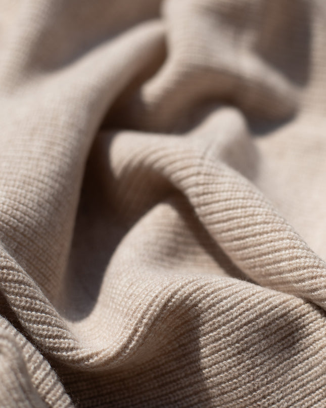 Wollen Babydeken / Kinderdeken Gebreid - Merinowol - Garlic