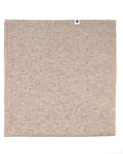 Wool Baby Blanket / Children's Blanket / Wrap Blanket - Pointelle Knitted - Merino Wool - Garlic