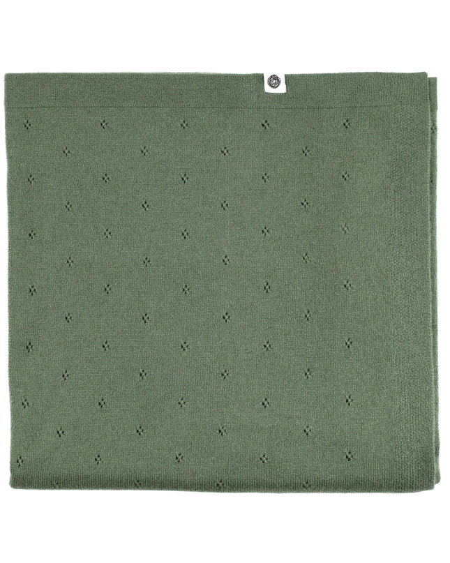 Wollen Babydeken / Kinderdeken  / Wikkeldeken - Pointelle Gebreid - Merinowol - Harper