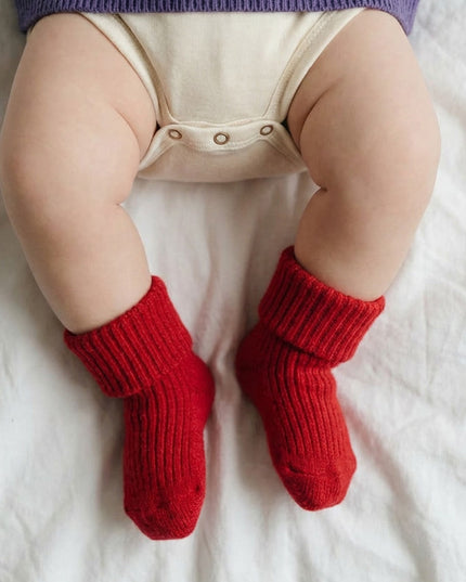 Wollbabysocken - Lava