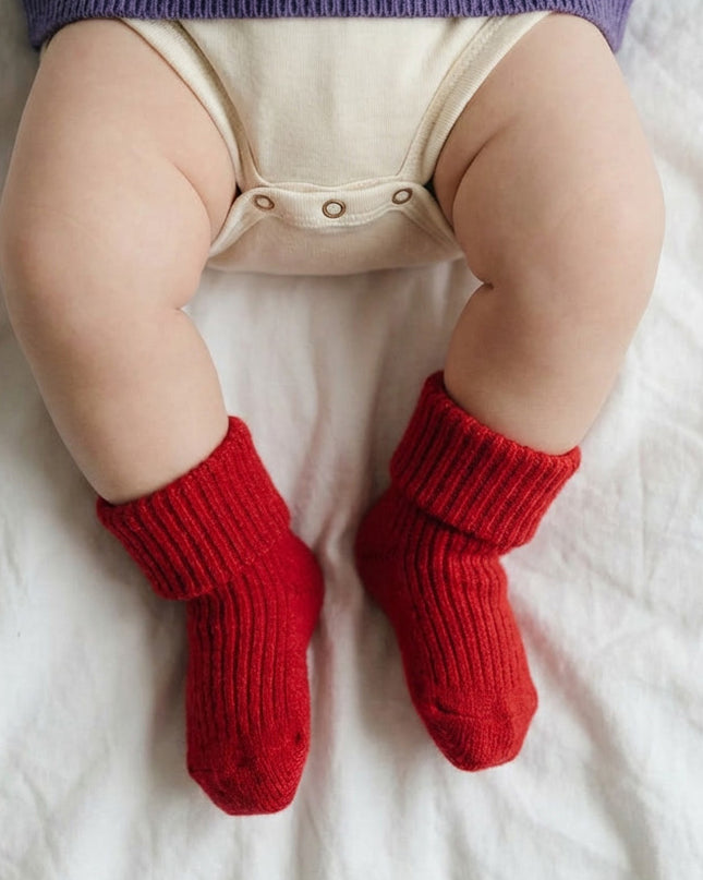 Wollen Baby Sokjes - Lava