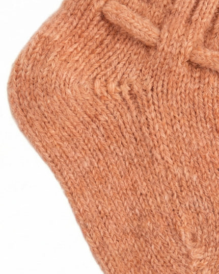 Wollen Baby sokjes / Newborn Sokjes - Merinowol - Peach Fuzz