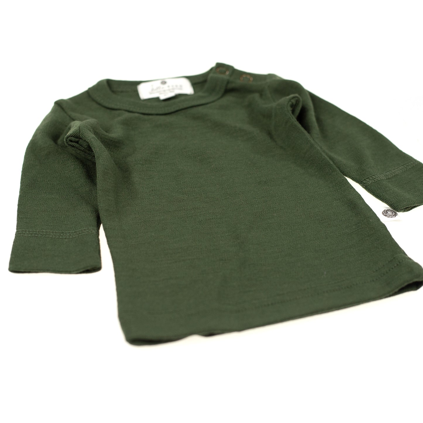 Wollen baby- kindertrui - Merinowol - Rifle Green