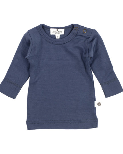 Wollen baby- kindertrui - Merinowol - Vintage Indigo