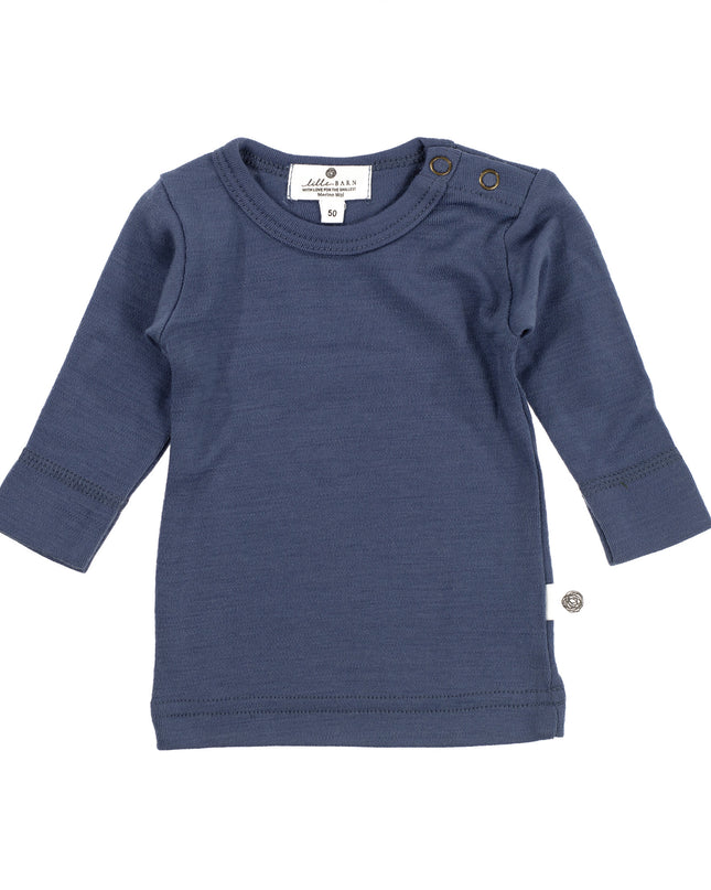 Wollen baby- kindertrui - Merinowol - Vintage Indigo