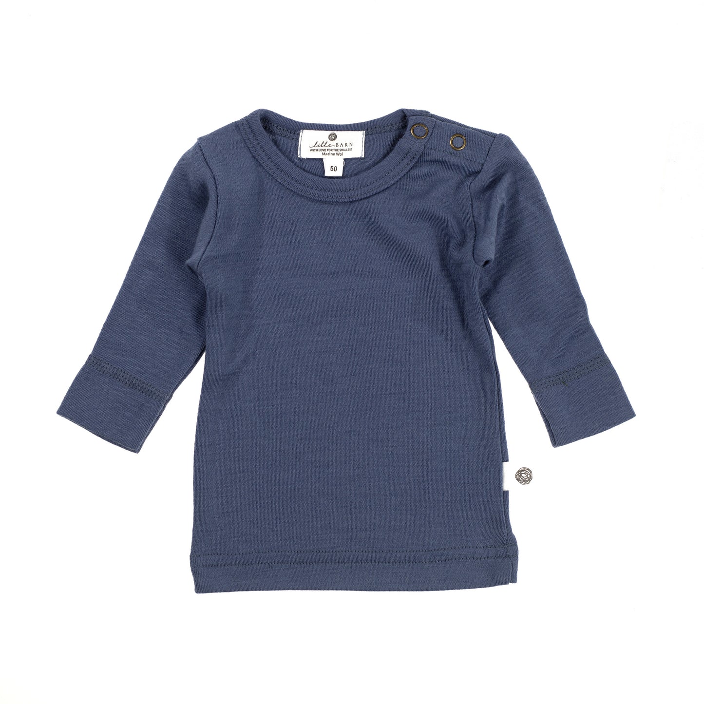 Wollen baby- kindertrui - Merinowol - Vintage Indigo