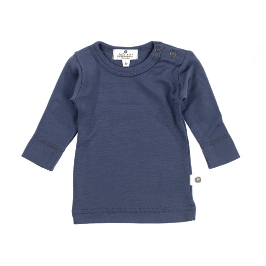 Wollen baby- kindertrui - Merinowol - Vintage Indigo