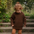 Gebreid Wollen Babytruitje - Merinowol - Brunette