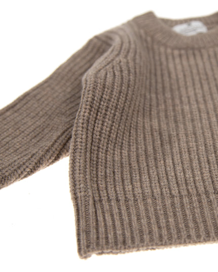 Knitted Wool Baby Sweater - Merino Wool - Cobble