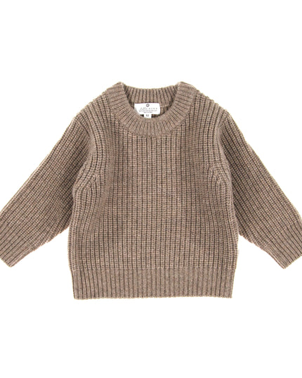 Knitted Wool Baby Sweater - Merino Wool - Cobble