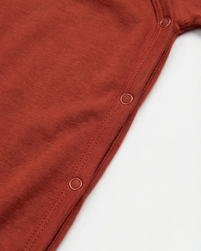 Wollen boxpakje / kruippakje – Merinowol - Burnt henna