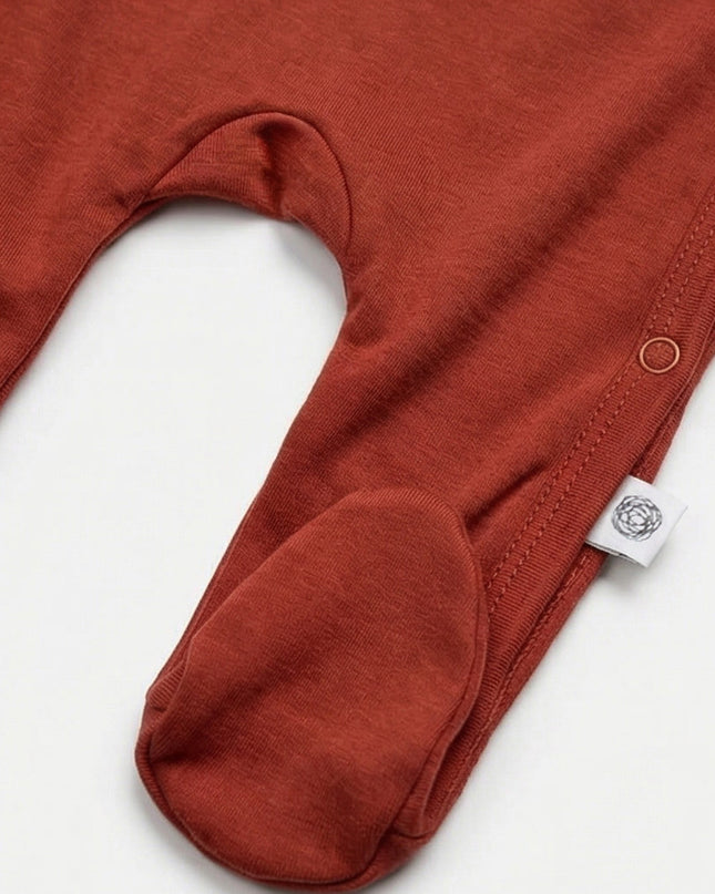 Wollen boxpakje / kruippakje – Merinowol - Burnt henna