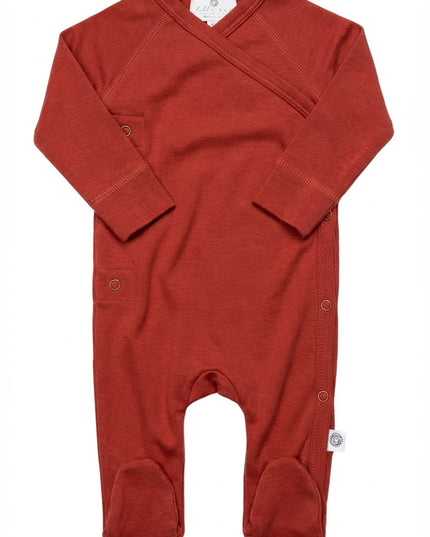 Wollen boxpakje / kruippakje – Merinowol - Burnt henna