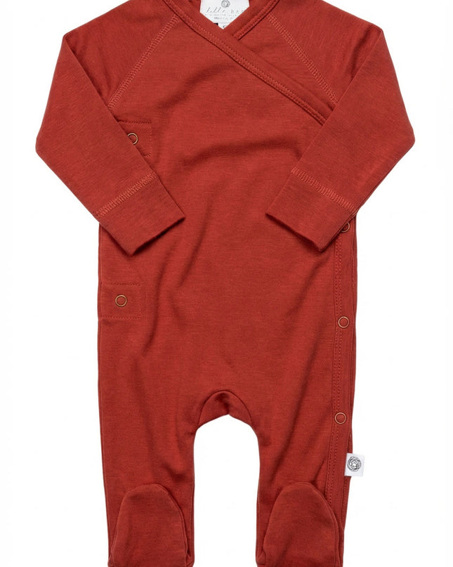 Wollen boxpakje / kruippakje – Merinowol - Burnt henna