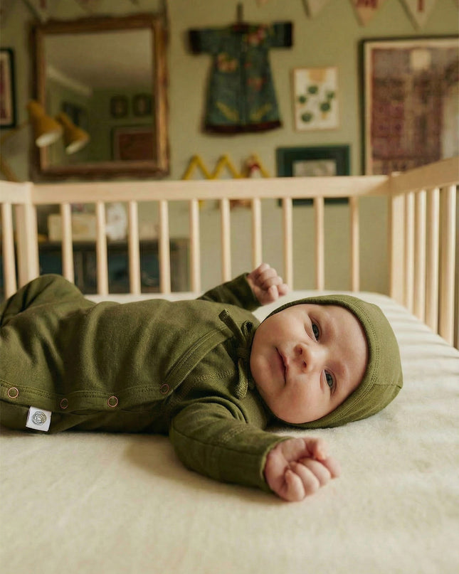 Wollen boxpakje / kruippakje – Merinowol - Fir Green