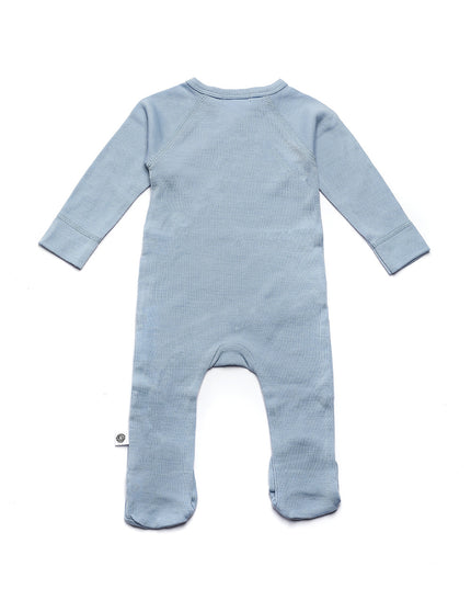Wool romper / romper – Merino wool - Blue Fog