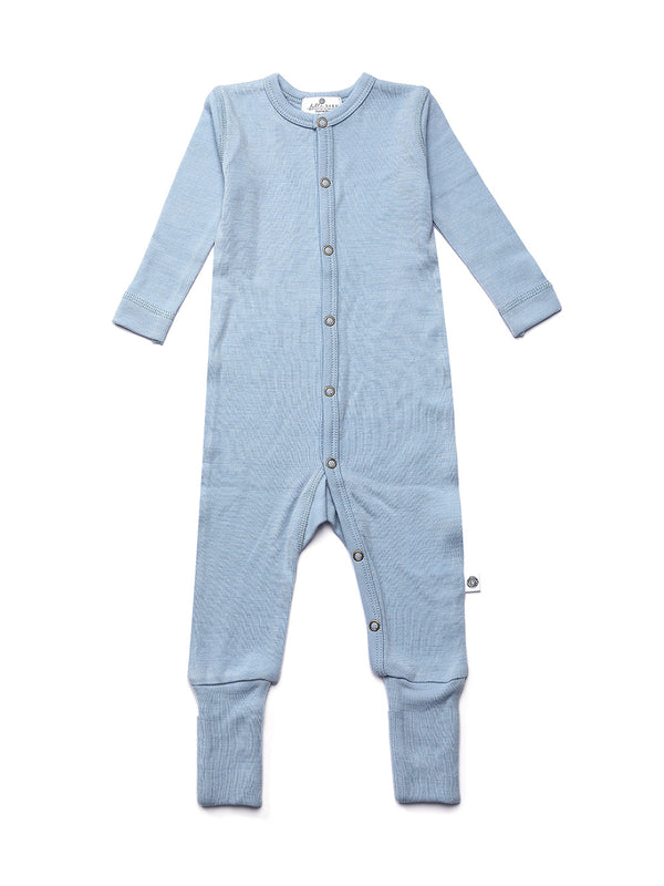 Wollen baby pakje / playsuit - Merinowol - Blue Fog