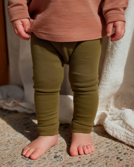 Wollen Kinderbroek - Merinowol - Fir Green